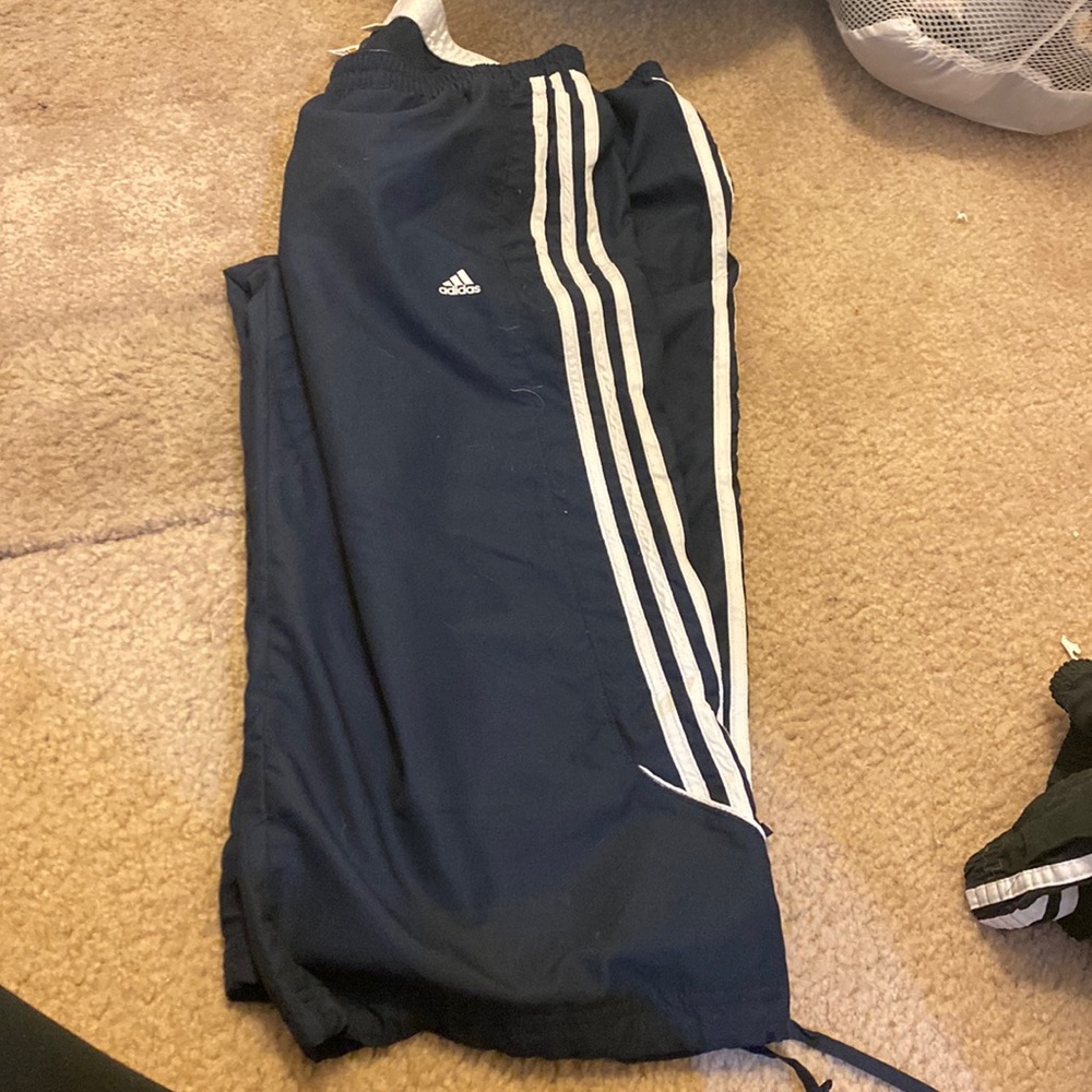 Adidas workout pants with ties